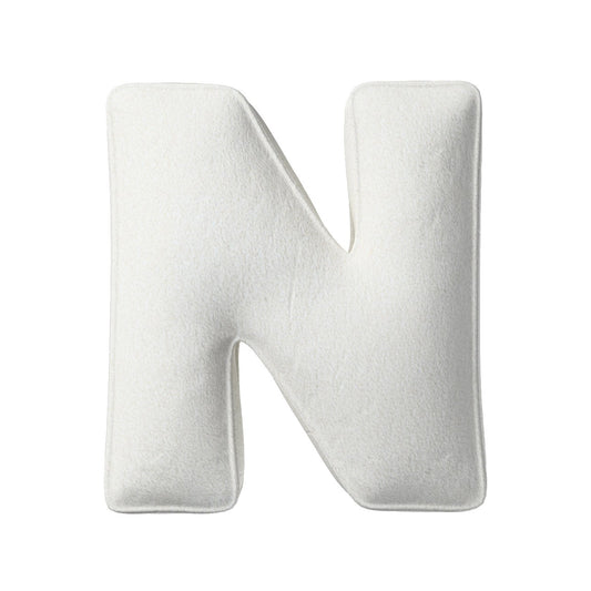 Poduszka literka N - biała