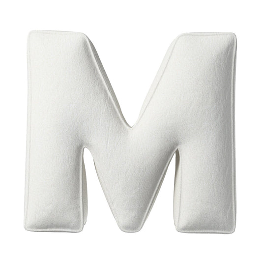 Poduszka literka M - biała
