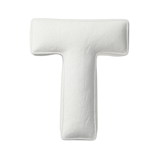 Poduszka literka T - biała