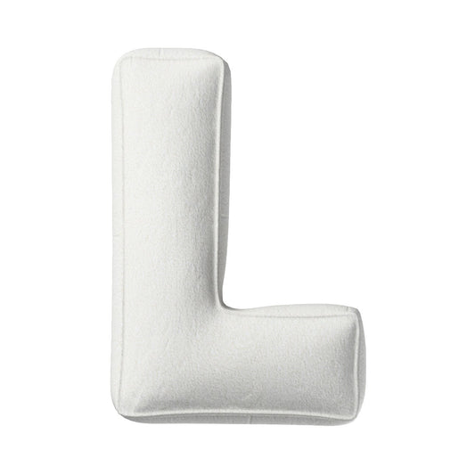 Poduszka literka L - biała