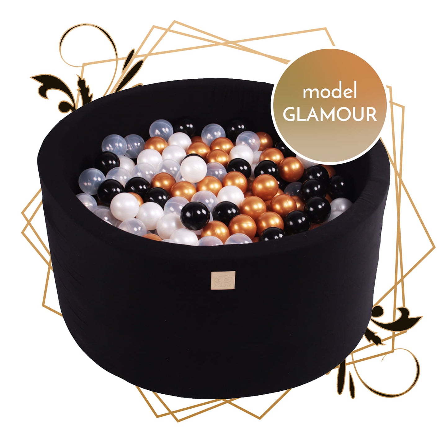 MeowBaby® Model Glamour Suchy Basen z Piłeczkami 250 szt Okrągły Gotowy Zestaw
