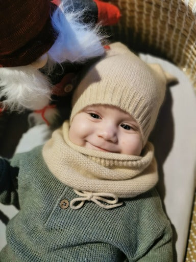 Kaszmirowa czapka dziecięca Króliczek (dla niemowląt i małych dzieci)