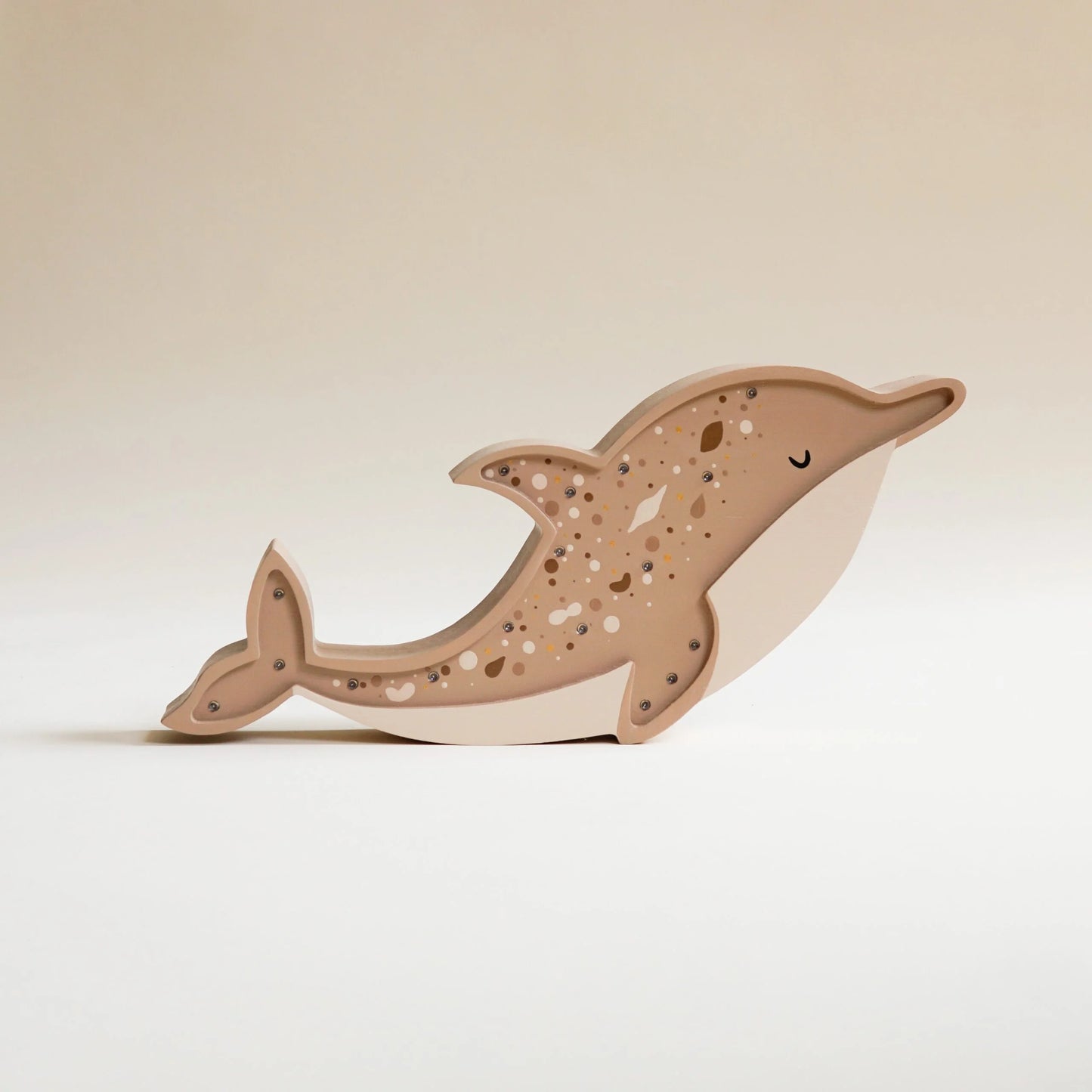 Drewniana Lampka Delfin – Brązowy