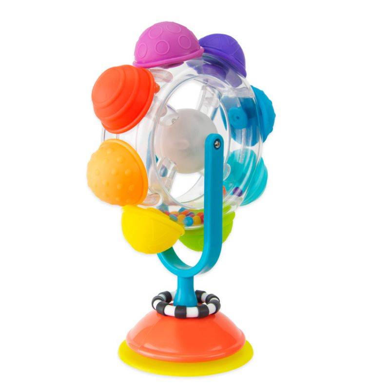 Świecący kołowrotek, zabawka sensoryczna, tęczowy, 6 m+, Sassy