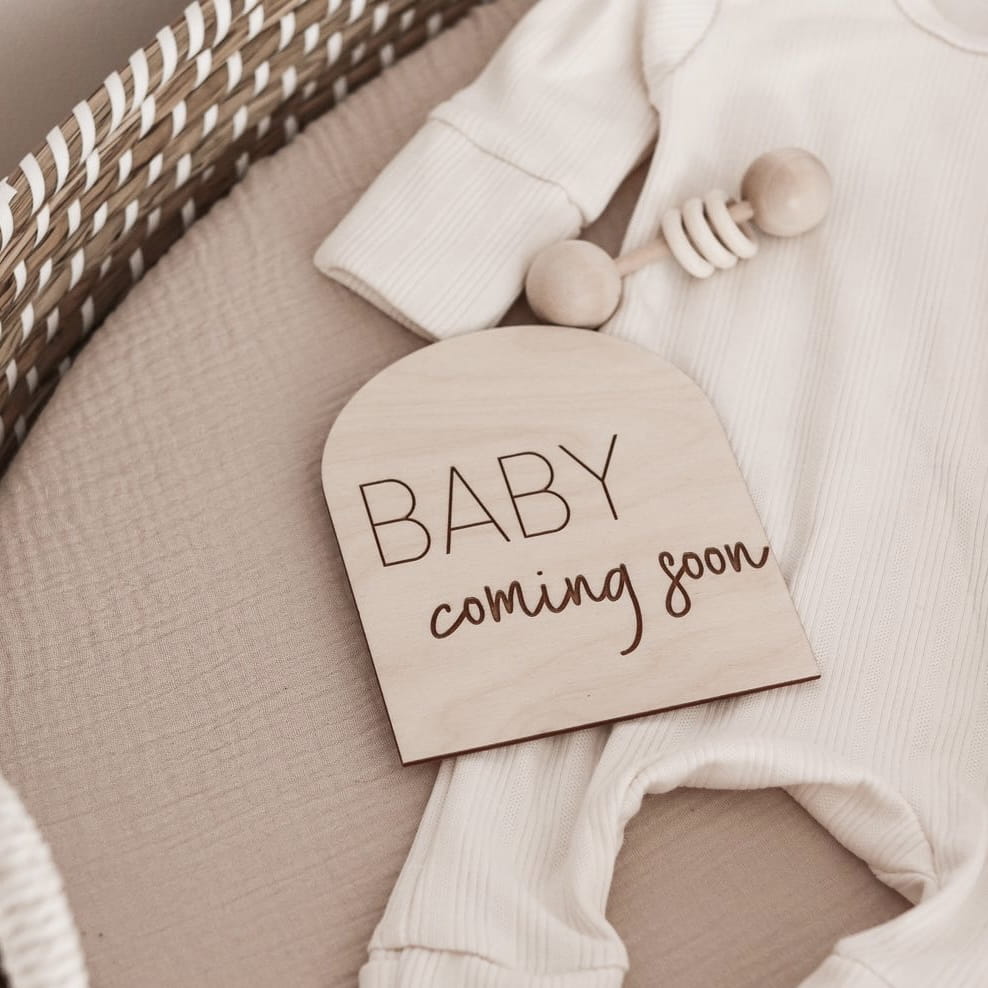 Tabliczka „Baby coming soon”
