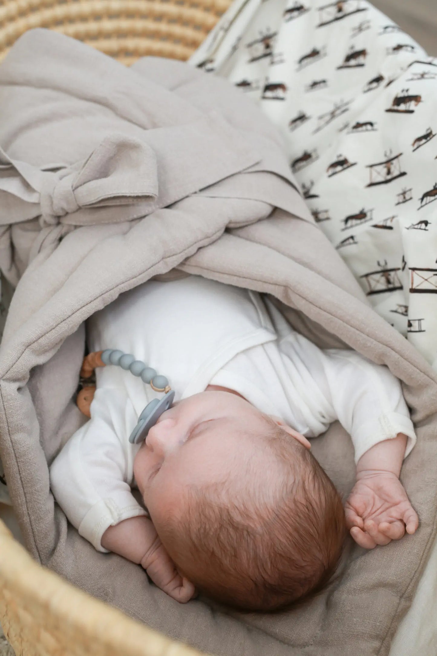 Rożek niemowlęcy lniany – kolor beżowy