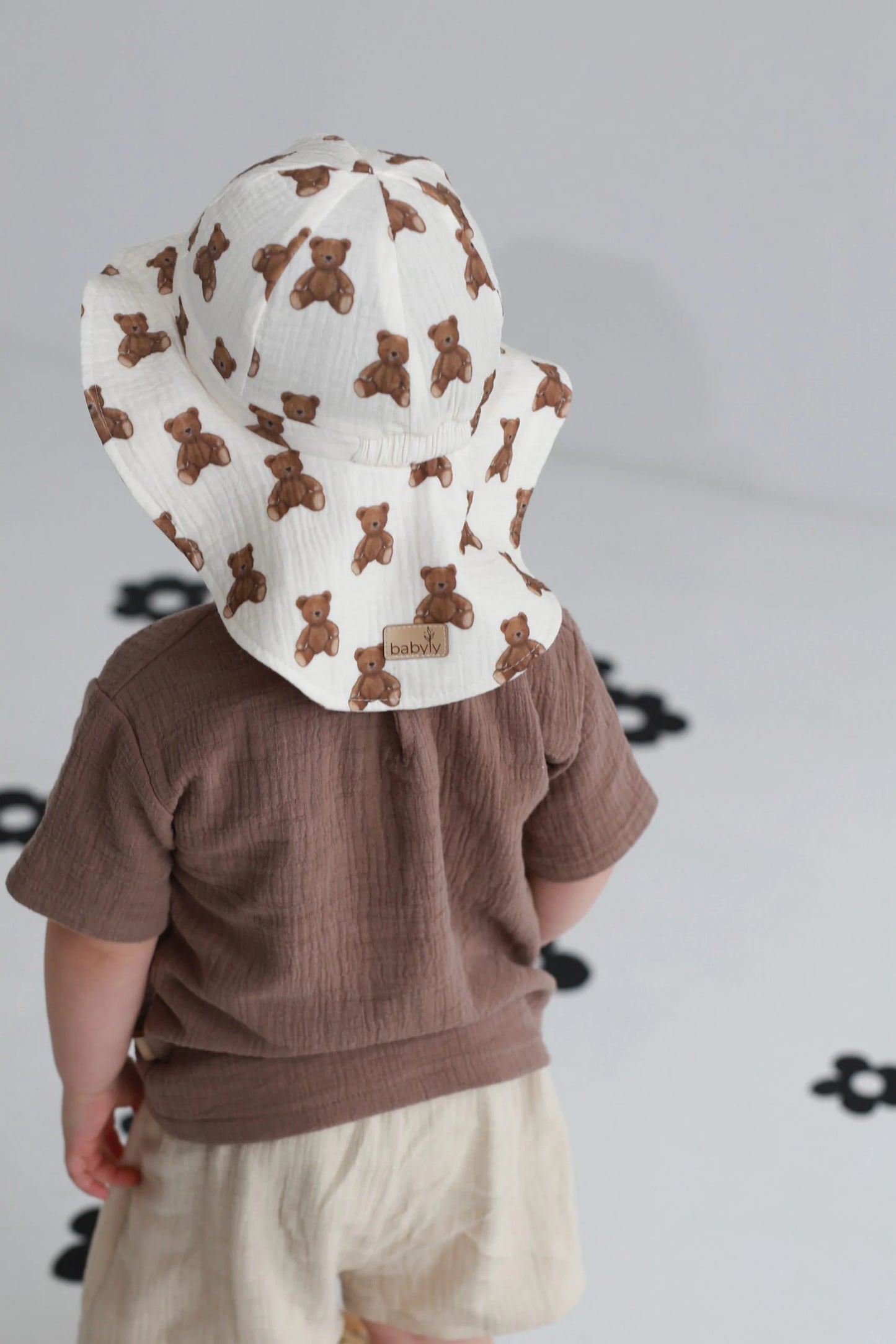 Muślinowy kapelusz dziecięcy – Teddy Bears