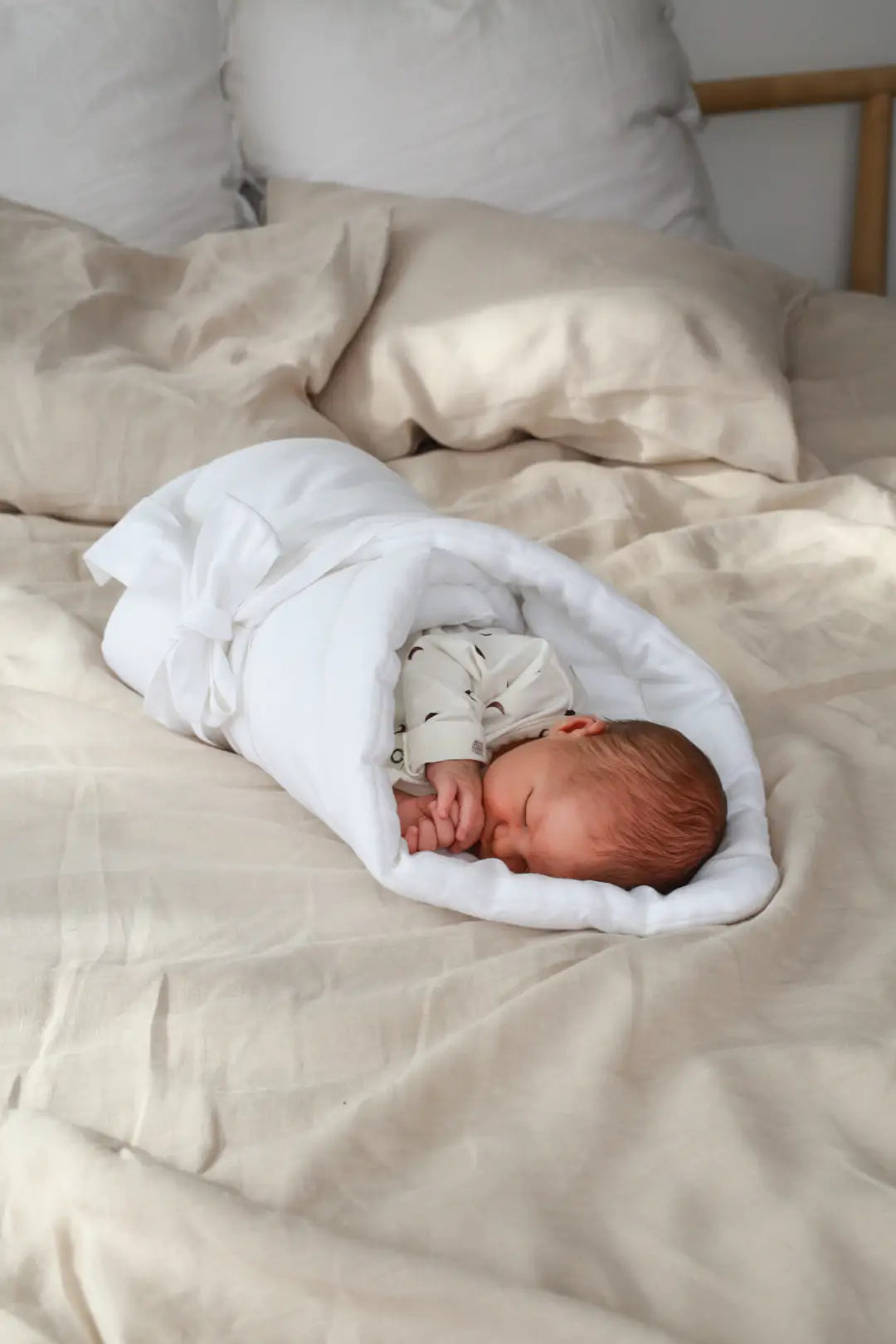 Rożek niemowlęcy lniany – kolor biały