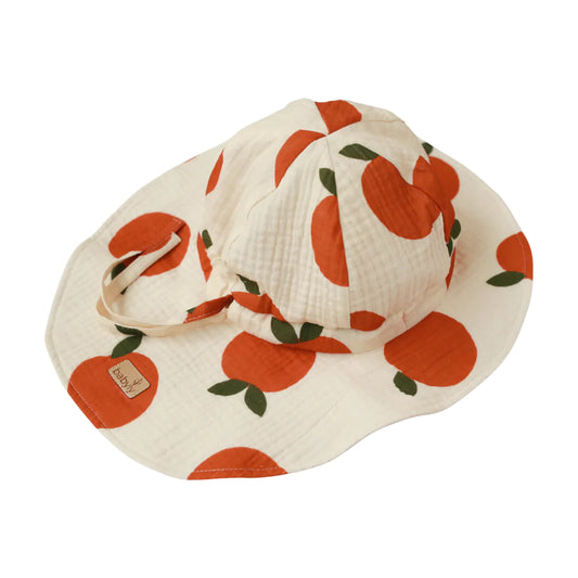 Muślinowy kapelusz przeciwsłoneczny dla dzieci – Owocki