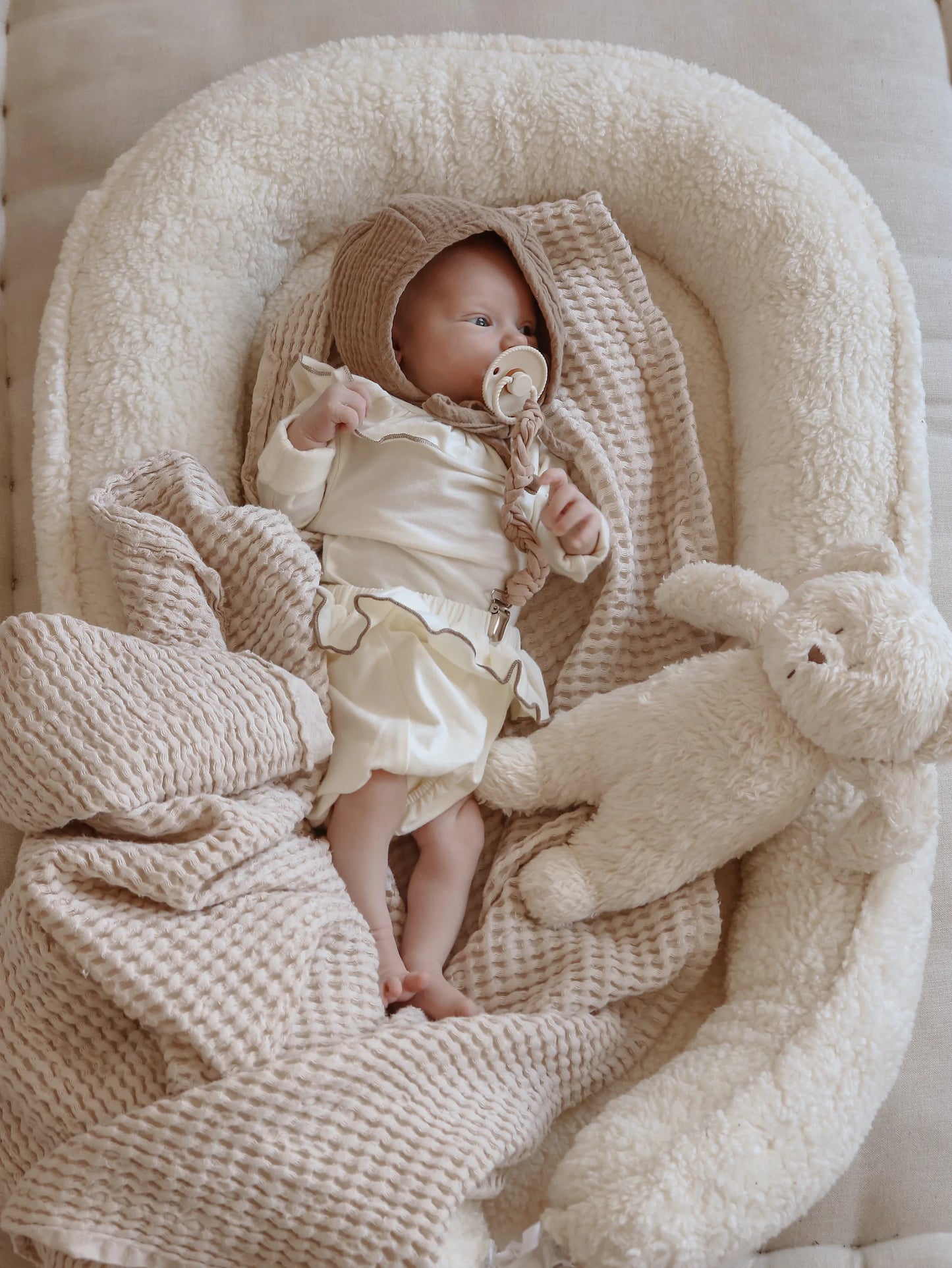 Kokon niemowlęcy – All Teddy – BARANEK – krem