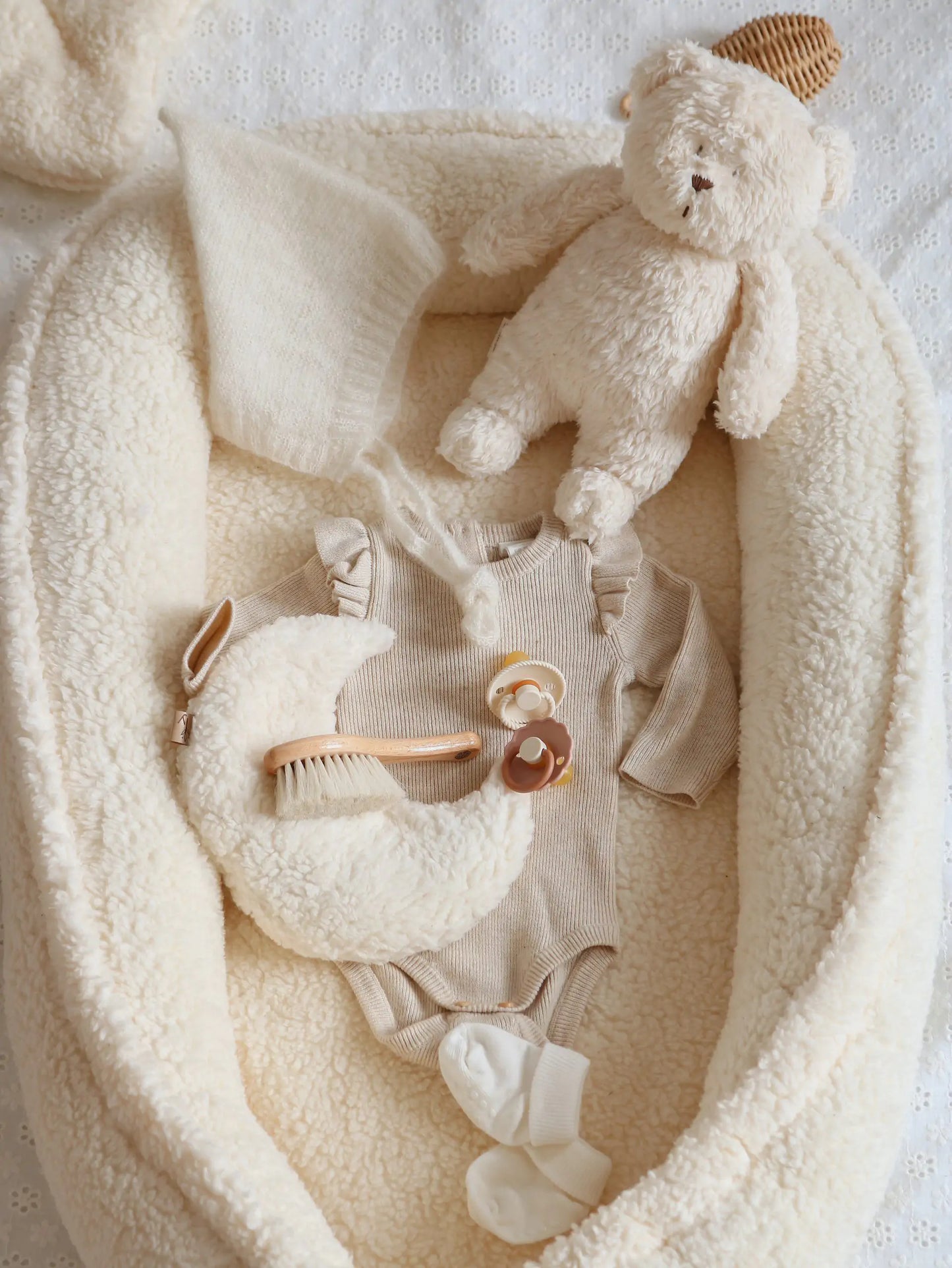 Kokon niemowlęcy – All Teddy – BARANEK – krem