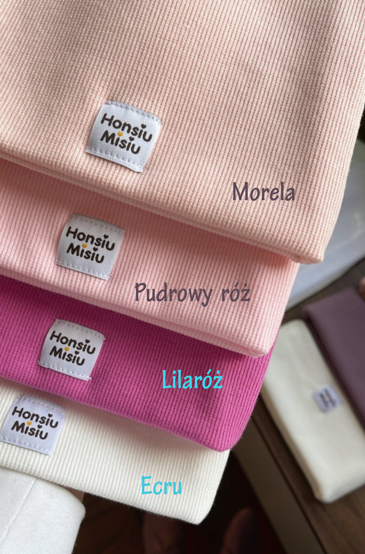 Czapka beanie Prążek Pudrowy róż