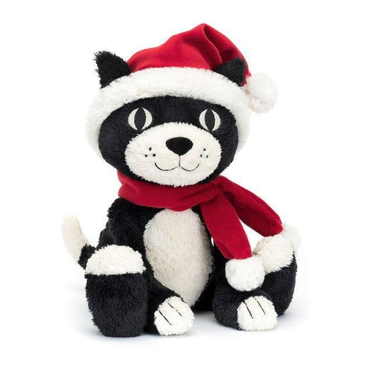 Kot Jellycat w Świątecznej Czapce i Szaliku 32 cm