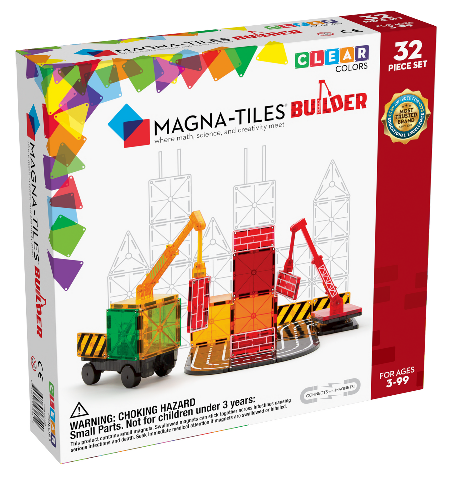 Magna-Tiles, Klocki Magnetyczne Builder 32 el.