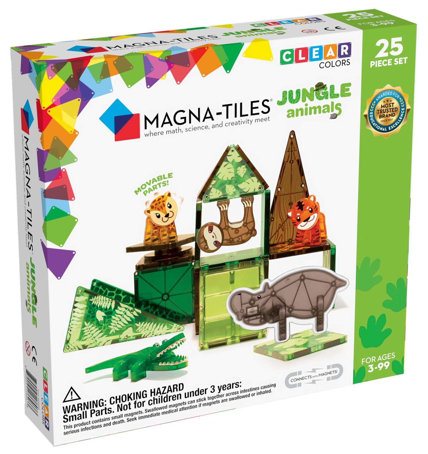 Magna-Tiles, Klocki Magnetyczne Jungle Animals 25 el.