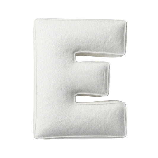 Poduszka literka E- biały