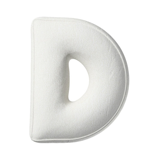 Poduszka literka D- biały
