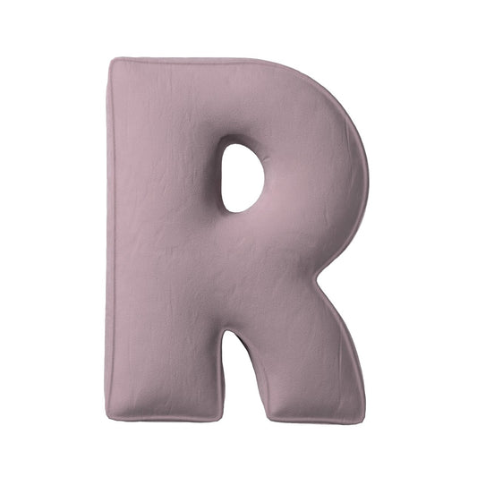Poduszka literka R - zgaszony róż