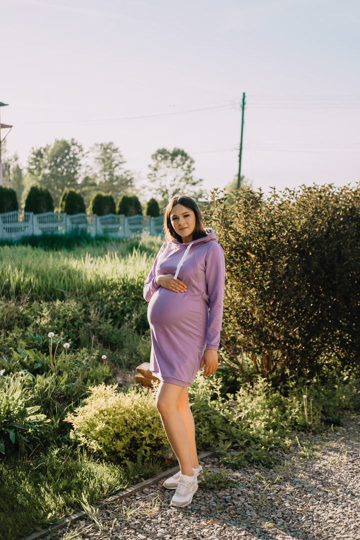 Sukienka dresowa ciążowa i do karmienia Dora lilia