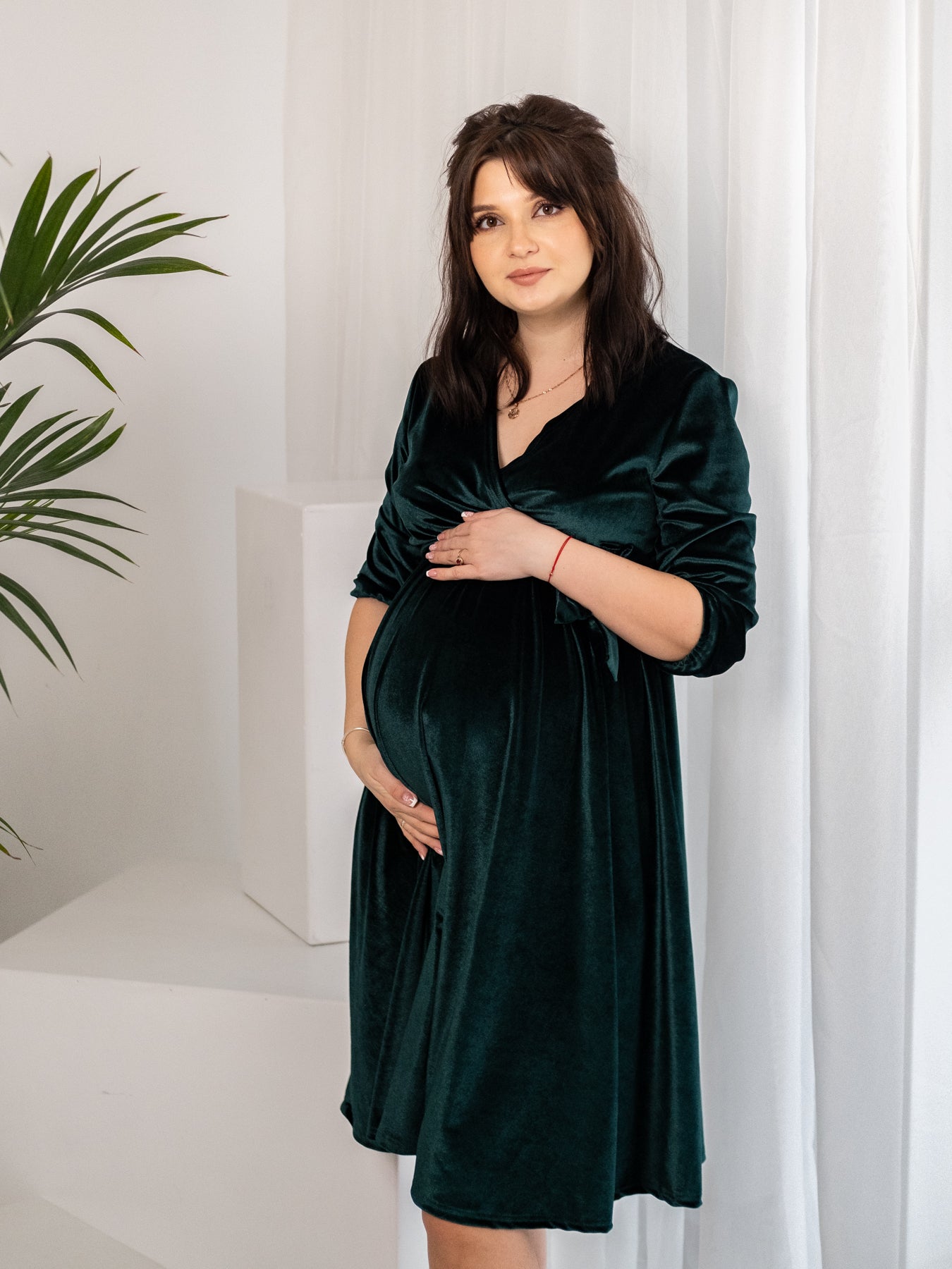 Sukienka ciążowa i do karmienia Kate zielona