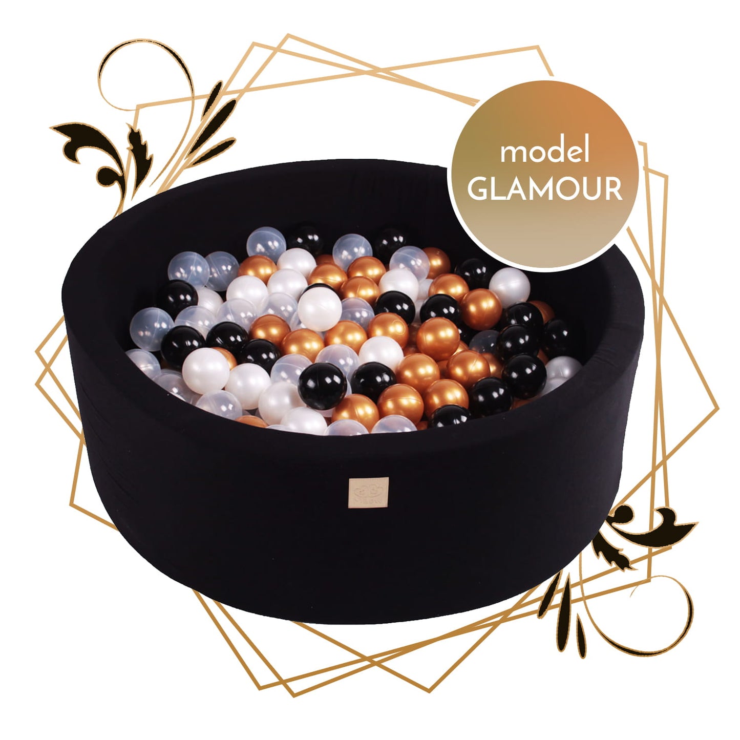 MeowBaby® Model Glamour Suchy Basen z Piłeczkami 250 szt Okrągły Gotowy Zestaw