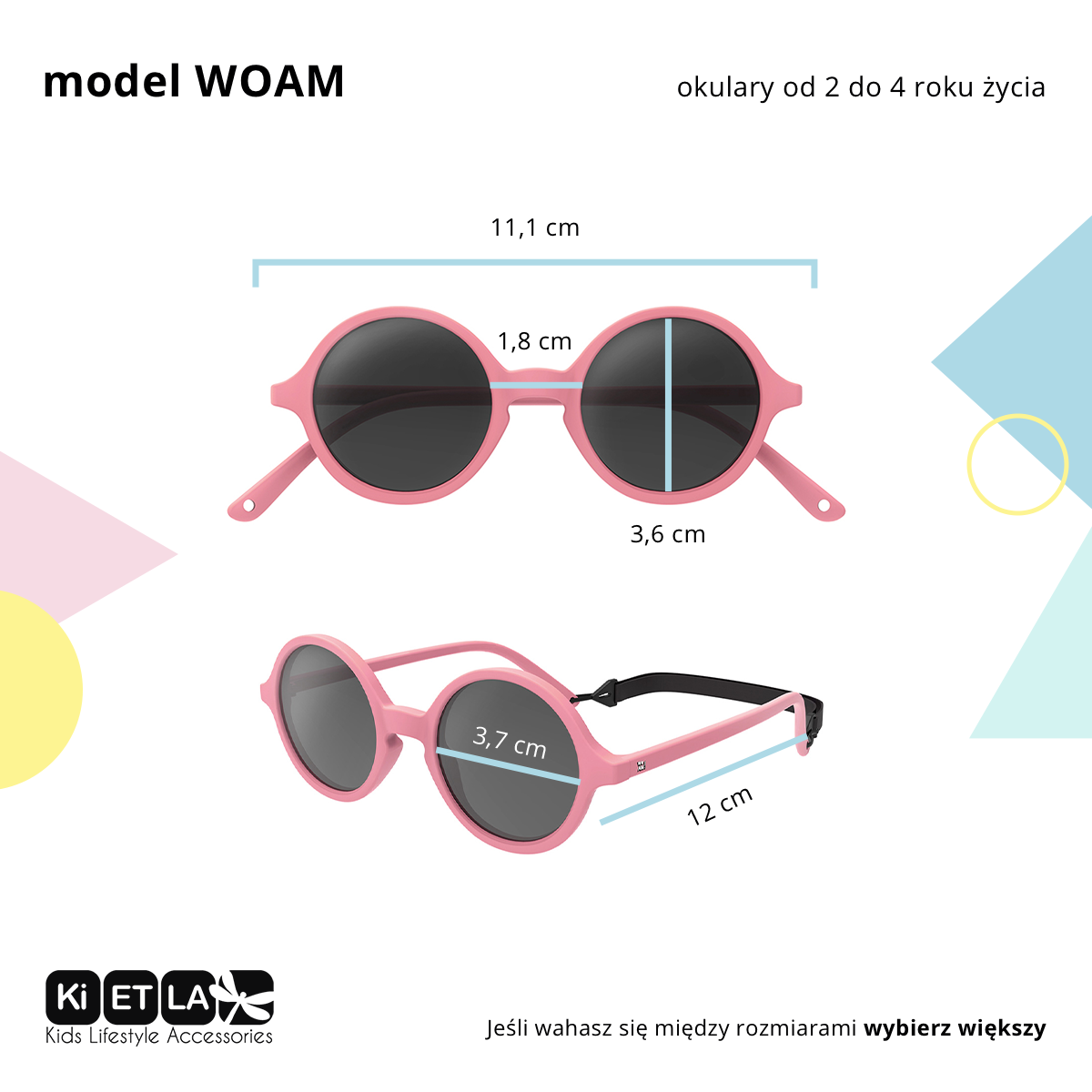 Okulary przeciwsłoneczne 2-4 Strawberry WOAM by Ki ET LA